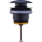 Desagüe para lavatorio push tipo hongo con rebalse negro mate Duravit 0050524600