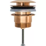 Desagüe para lavatorio push tipo hongo con rebalse bronce cepillado Duravit 0050520400