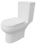 Inodoro dos piezas doble descarga 4 y 6 litros 700gr a pared blanco Prime 2599