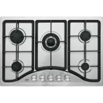 Cocina de gas empotrable 5 quemadores (75 cm) acero inoxidable Riviera Foset PAE-755GA / 48316