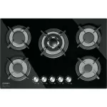 Cocina de gas empotrable 5 quemadores (75 cm) vidrio negro Riviera Foset PAE-755GV / 48409