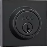 Cerrojo doble llave negro Mileto Geo 91200-133