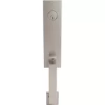 Cerradura sencilla con tiradera satinado Estocolmo Geo 92100-153