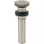 Desagüe para lavatorio 32 mm (1-1/4") push tipo hongo sin rebalse satinado Foset CE-226SN / 45699
