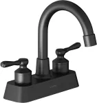 Griferia para lavatorio de 4" negro Brucke 1400NS-N