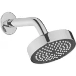 Cabeza de ducha redonda 100 mm (4”) con brazo de pared 150 cromo Brucke 410-150NT-C