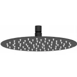 Cabeza de ducha redonda 200 mm (8”) negro Brucke 420.01-NI