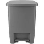 Basurero plastico con pedal 31.4 litros (8.3 galones) gris Clasico Rubbermaid FG284187CYLND