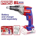 Atornillador electrico para gypsum 1/4” inalambrico 20V Emtop ECDSL20428 (NO incluye cargador y bateria)