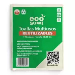 Toallas multiusos reutilizables 40 x 50 cm Eco Sumi (50 por paquete)