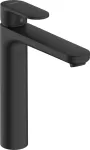 Griferia para lavatorio monomando alto 190 sin vaciador negro mate Vernis Blend Hansgrohe 71582670 