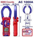 Tester multimetro digital 600mV/6V/60V/600V/750V 6000 counts de gancho Emtop EDMR7610001