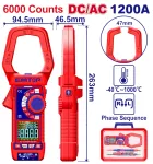 Tester multimetro digital 60A/600A/1200A 6000 counts de gancho Emtop EDMR7610002