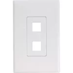 Placa doble para conector jack UL blanco Költz (certificacion E312344)