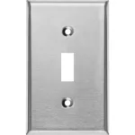 Placa sencilla para interruptor tipo palanca acero inoxidable Költz 