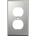Placa doble para tomacorriente acero inoxidable Költz 