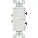Interruptor doble 3 vias 15A 120V UL blanco Decor Költz (certificacion E310558)