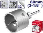 Broca sierra TCT para concreto 3-1/8"” (80 mm) Emtop EHCS0801