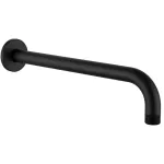 Brazo para ducha de pared redondo 400 mm curvo negro Brucke B-440NT-NI