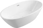 Bañera free standing con rebalse 170 cm x 80 cm x 58 cm blanca Prime FB-599