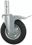 Rueda giratoria de hule con soporte para andamio y freno 200 mm 200 kg Tente T10337 / 3377 DVR 200 R05-38 