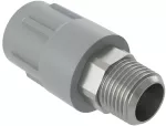 Adaptador macho PVC con inserto metalico DZR 12 mm (1/2") PCP